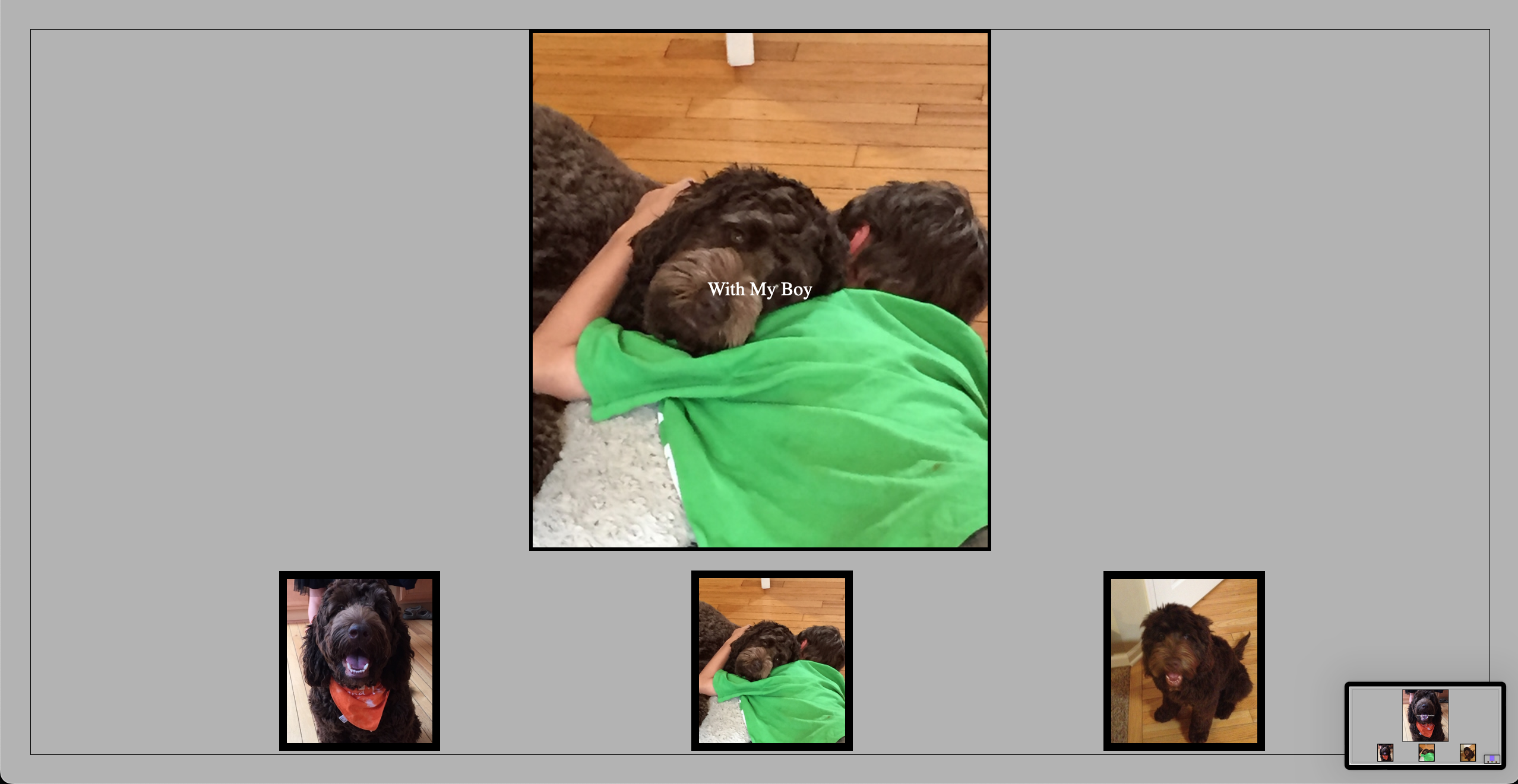 homepage page of JS web design project