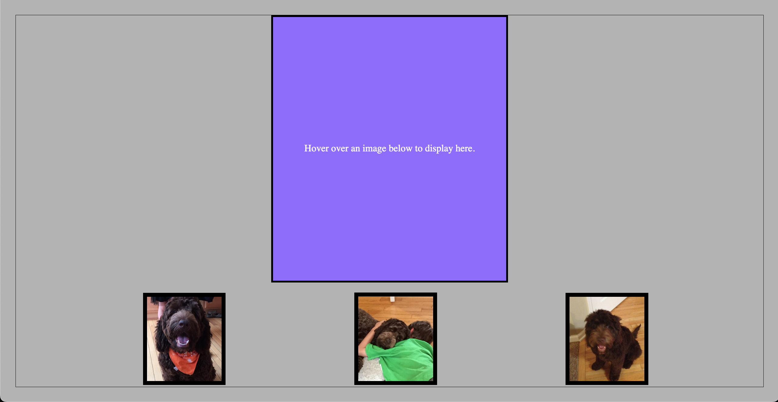 index page of JS web design project